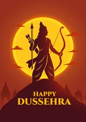 Happy dussehra celebration post design