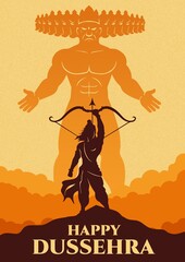 Happy dussehra celebration post design