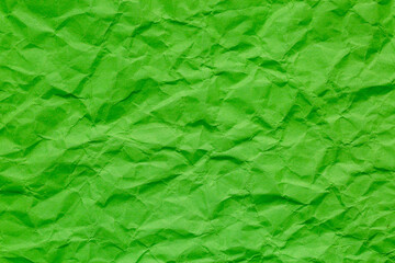 Close-up of crumpled green paper background texture,Crumpled green paper background texture close up.