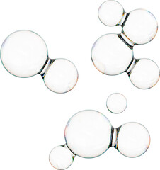 3D 투명 거품 방울 추상 디자인 3D Transparent Bubble Abstract Design