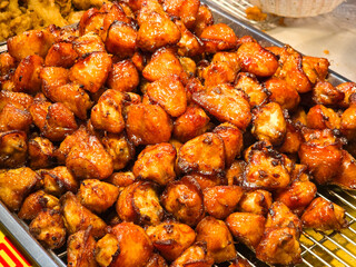 Fried Chicken Butt at Ningxia Night Market in Taipei Taiwan