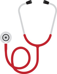 Colorful stylized illustration of a medical stethoscope on a transparent background
