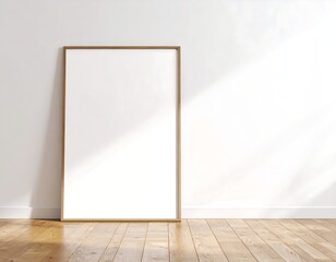 Sunlight Dapples Blank Canvas in Minimalist Room