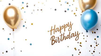 Celebration balloons and confetti