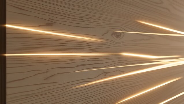 
Wooden panel with pulsating light