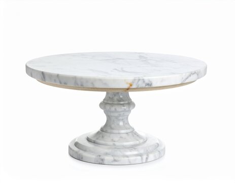 Luxury Marble Cake Plate with Classic Footed Design