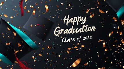 Graduation celebration with caps and confetti (1)