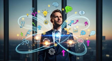 Businessman Visionary Ideas Innovation Success