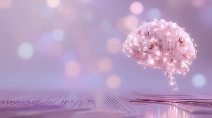 Digital Brain in Circuit Design with Abstract Bokeh Background