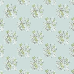 Blossom Tree Branch Pattern seamless floral pattern