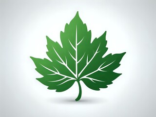 Vibrant green leaf symbol of nature, growth, and sustainability for eco-friendly branding