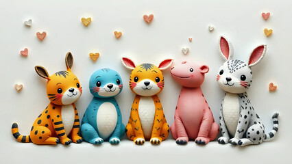 Funny cartoon Animals wall decor 