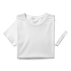 White Folded T-Shirt Mockup on Green Background