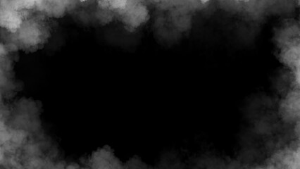 Smoke frame white flame . Border fog mist texture effect for film , text or space