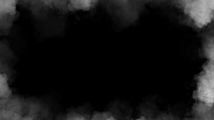 Smoke frame white flame . Border fog mist texture effect for film , text or space