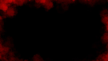 Red smoke frame white flame . Border fog mist texture effect for film , text or space