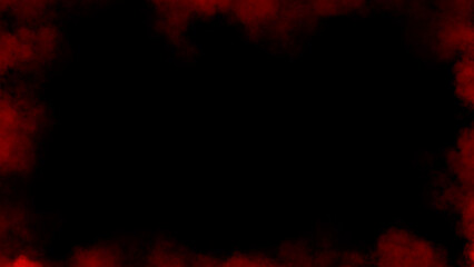 Red smoke frame white flame . Border fog mist texture effect for film , text or space