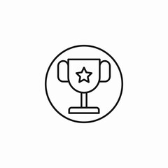 achievement trophy award icon sign vector
