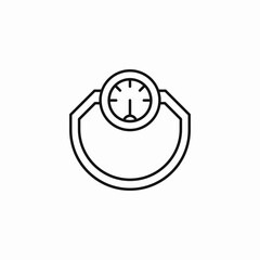 bathroom weight scale icon sign vector