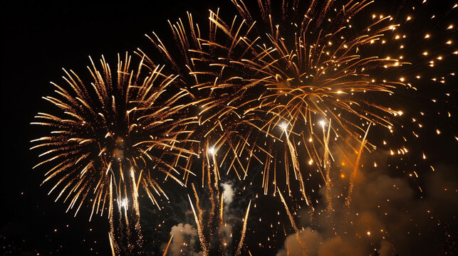 International festival of fireworks in Kaliningrad. Ð¡hampionship September 2018. Romania, Switzerland, Lithuania. Beautiful fireworks on the dark night sky.