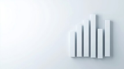 Obraz premium Abstract Data Visualization with White Bars on Light Background