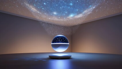 Holographic projector in the shape of a sphere

