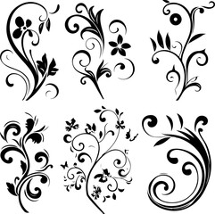 "Elegant Vintage Floral Ornaments"