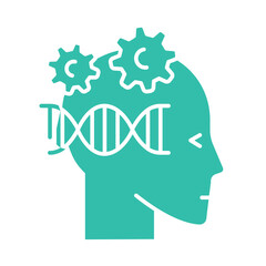 biohacking color flat icon for digital and print projects.