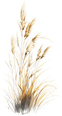 Fototapeta premium Lush green grass illustration, Generative AI