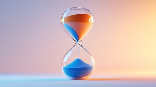 Hourglass with gradient light - Powered by Adobe