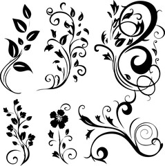 "Elegant Vintage Floral Ornaments"