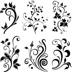 "Elegant Vintage Floral Ornaments"