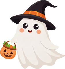 halloween witch with pumpkin