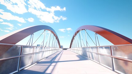 Fototapeta premium Perfect alignment gateshead millennium bridge walkway path image