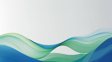 A Minimal blue and green abstract waves