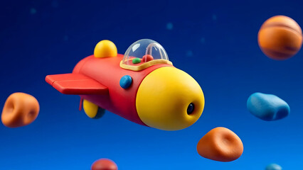 toy airplane on a white background