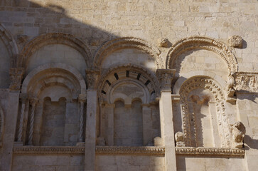 Termoli - Molise - Detail of the Cathedral of Santa Maria della Purificazione in Apulian Romanesque style, a symbol of the seaside village