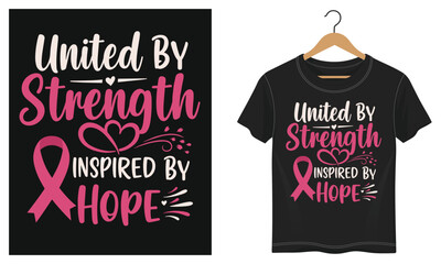 united by strength, inspired by hope typography design
