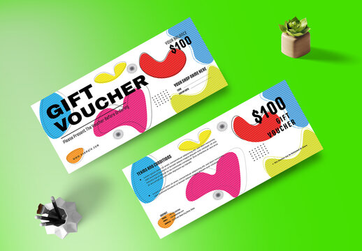 Gift Voucher Layout Design Template
