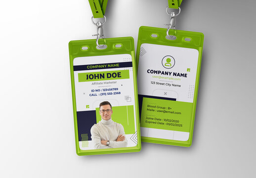 Office Staff ID Card Design