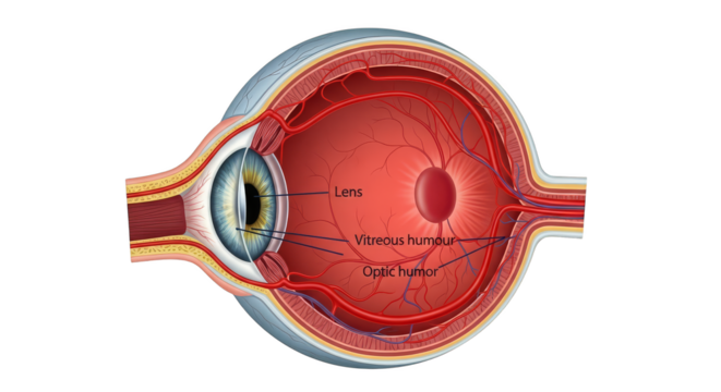 Detailed anatomy of the human eye