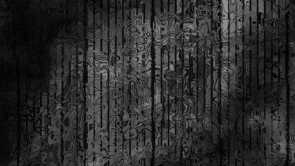 Abstract Black Liquid Background with Chrome Texture. Glossy Black Fluid Texture with Vertical Chrome Lines. Metallic Black Abstract Wallpaper with Liquid Flow. Futuristic Black Chrome Background.