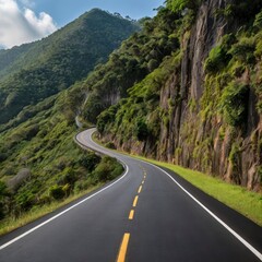 Naklejka premium road in the mountains