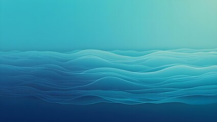 Turquoise to Deep Blue Wave