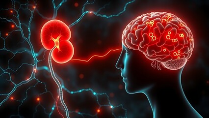 A human head exploding with chaotic wires, symbolizing sensory overload and mental strain.