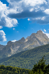 Summer landscape of the Komovi Mountains, Montenegro.