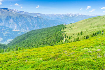 Obraz premium HGiking Through the Hirzer Alm South Tyrol