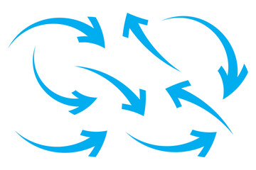 Obraz premium set of arrows collection icon, flat style arrow icon.