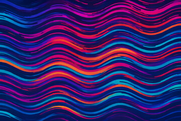 Glitchy wave vibes with bright neon lines and digital distortion effects creating a pulsating visual effect