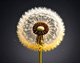 Close-up of a dandelion seed head (1)